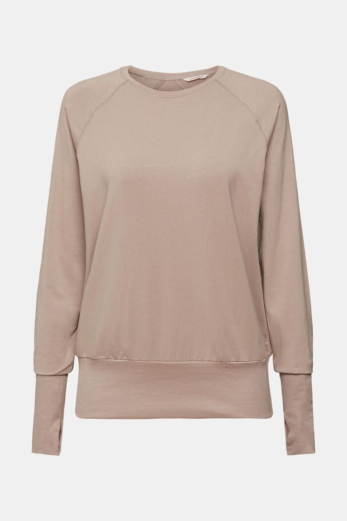 Long sleeve top with thumb holes, BEIGE, detail image number 1