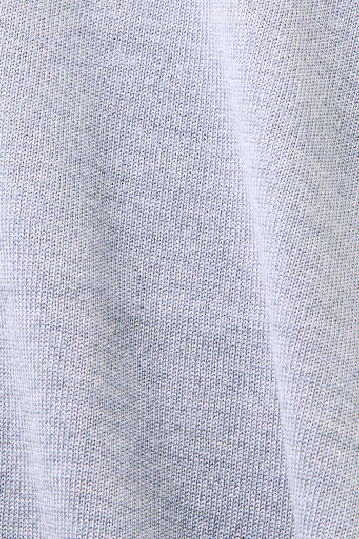 Wool Short Sleeve Sweater, LIGHT GREY, detail image number 5