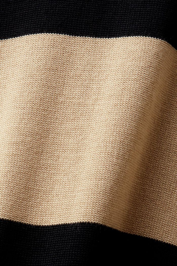 Wool Seamless Striped Pullover, BEIGE, detail image number 4