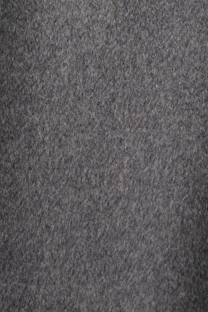 Recycled: wool blend coat, GUNMETAL, detail image number 4