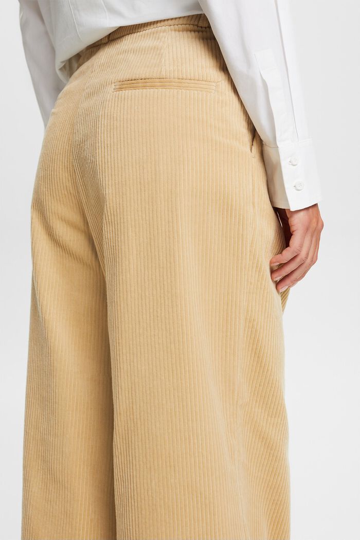 Mid-Rise Wide-Leg Corduroy Pants, DUSTY NUDE, detail image number 4