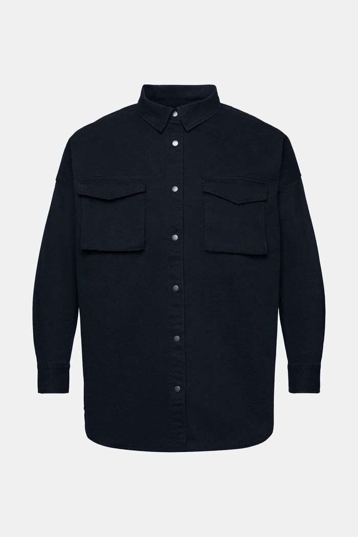 Long-Sleeve Shirt Blouse, BLACK, detail image number 6