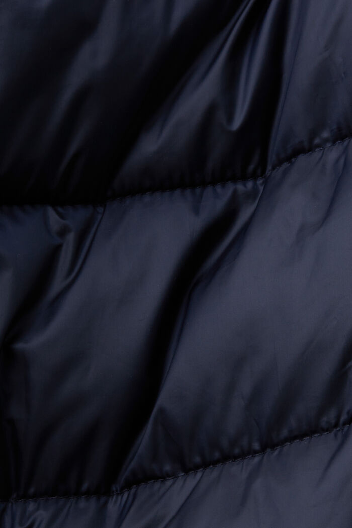 Recycled: puffer coat with a hood, NAVY, detail image number 5