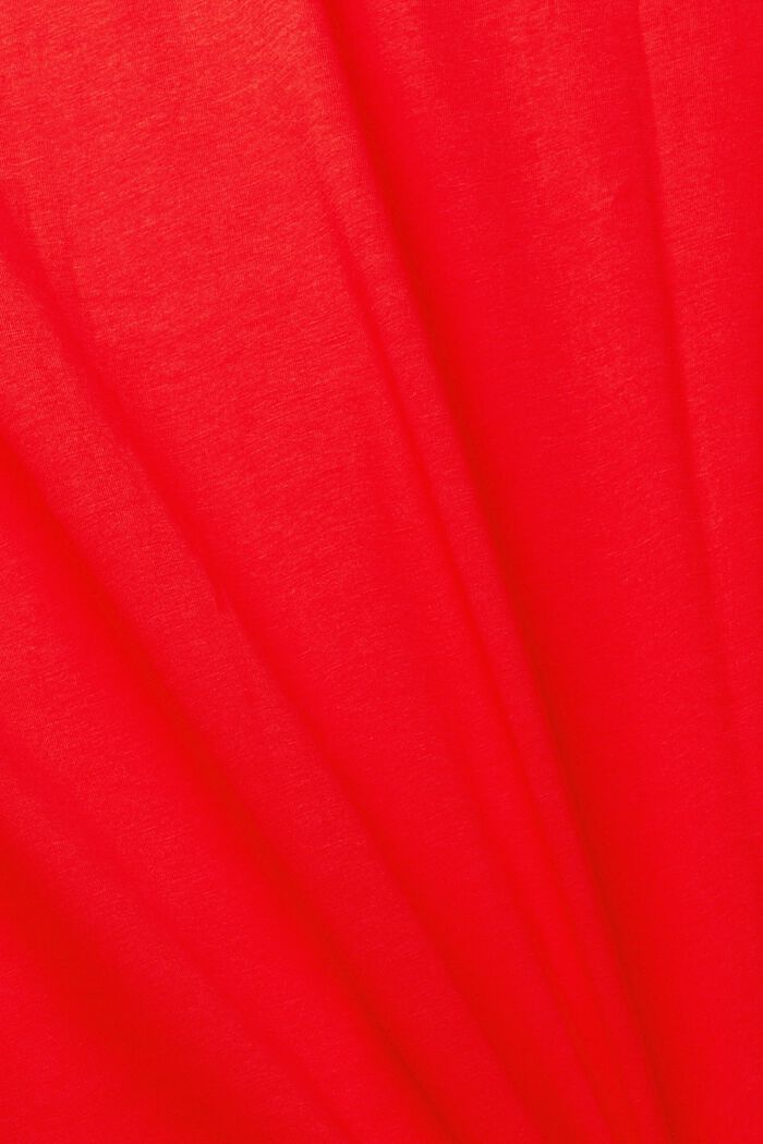 V-neck t-shirt of sustainable cotton, RED, detail image number 1