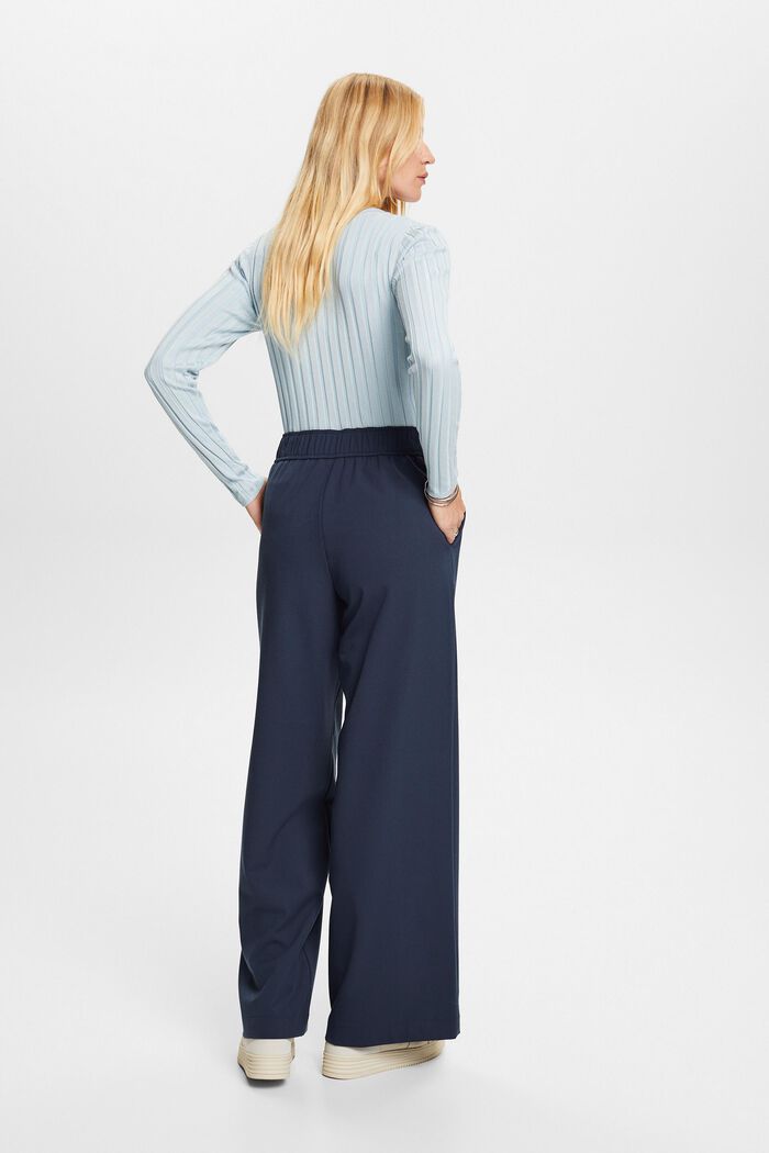 Wide leg pull-on trousers, PETROL BLUE, detail image number 3