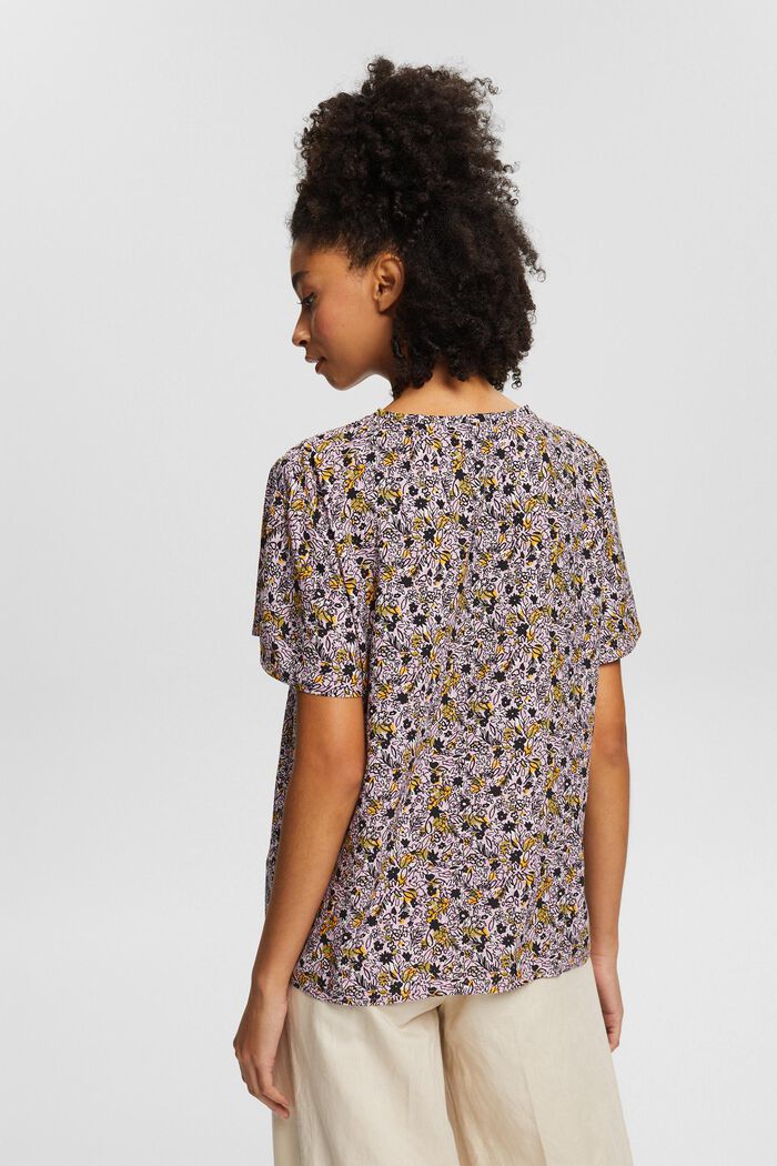 Floral pattern blouse, LENZING™ ECOVERO™:, OLIVE, detail image number 4