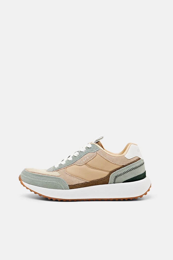 Suede leather sneakers, LIGHT GREEN, detail image number 0