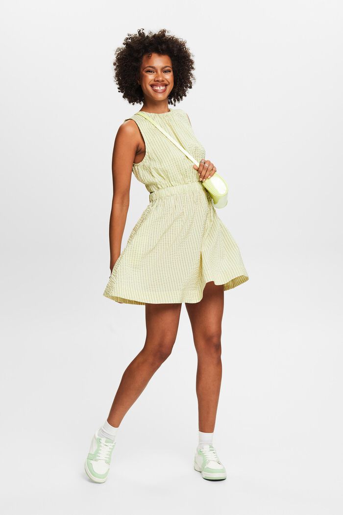 Open-Back Sleeveless Mini Dress, LIGHT GREEN, detail image number 1