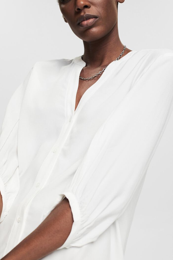 Blouse with 3/4-length sleeves, OFF WHITE, detail image number 2
