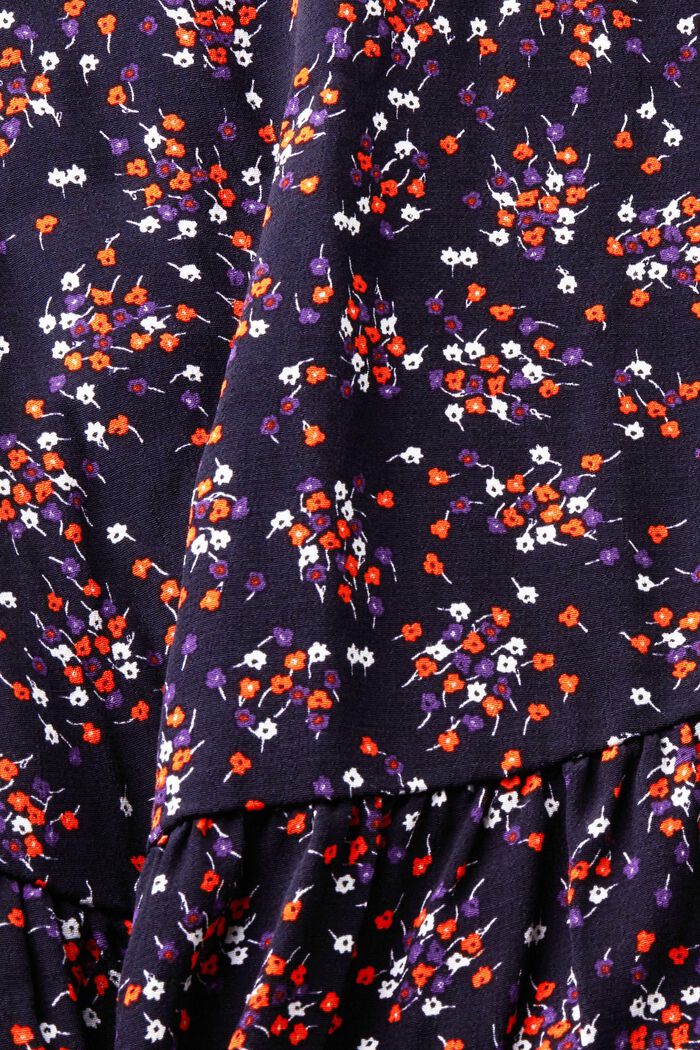 Woven midi dress with all-over pattern, NAVY, detail image number 5