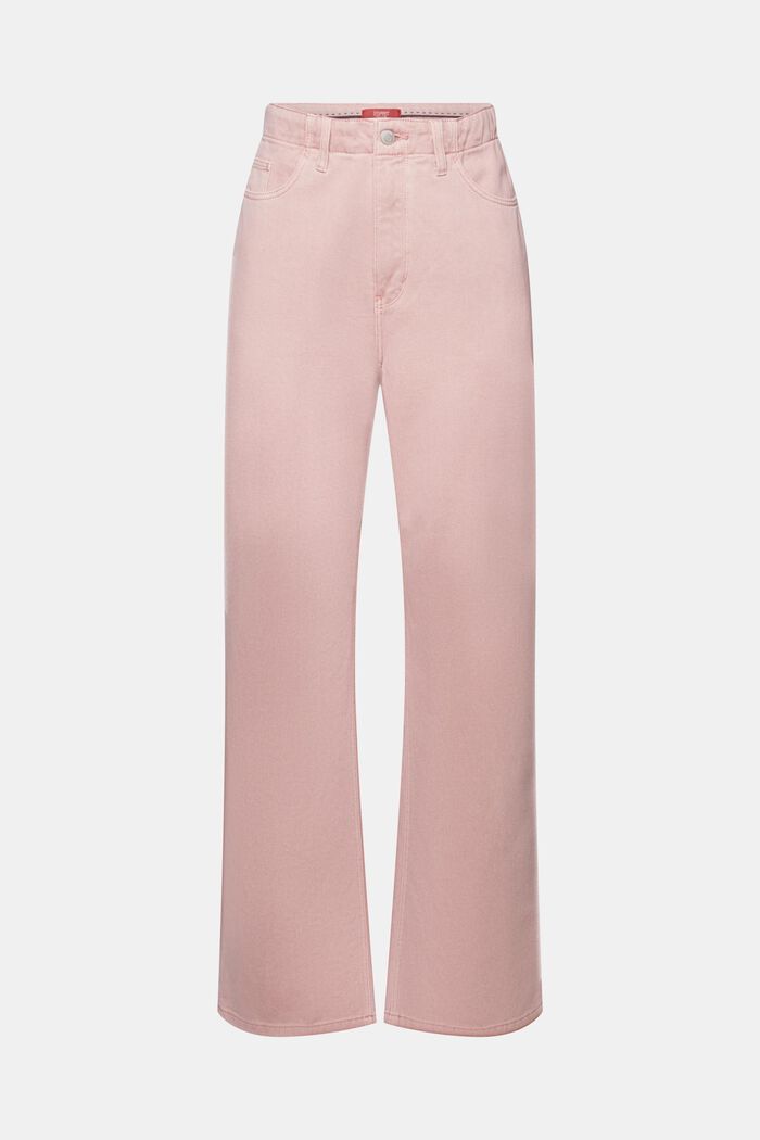 Wide leg twill trousers, 100% cotton, OLD PINK, detail image number 8