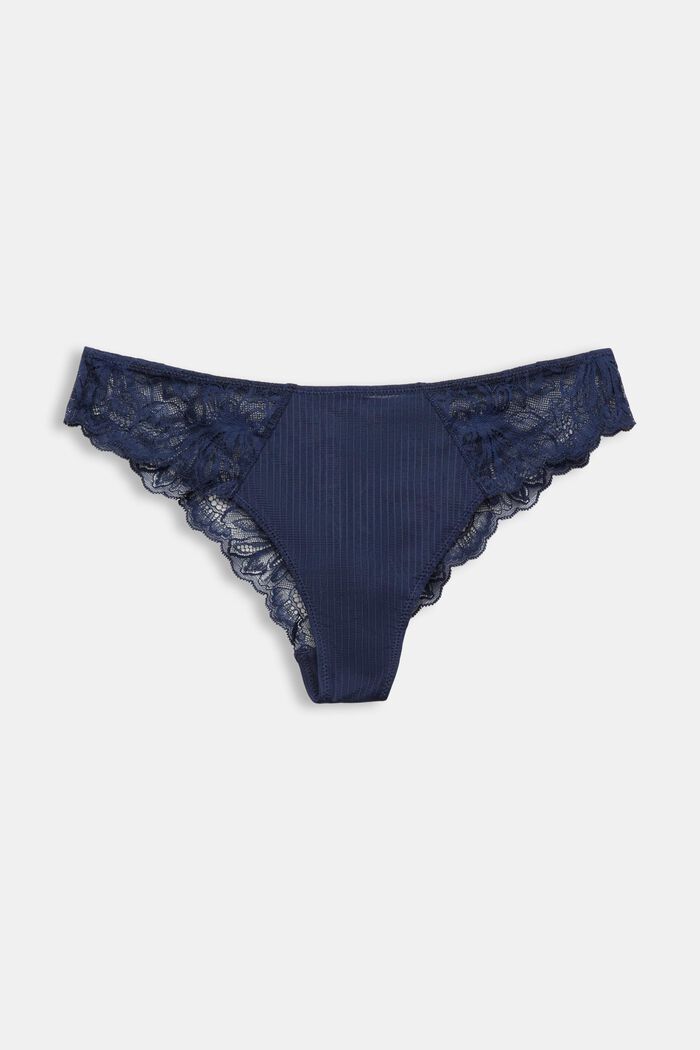 Lace Cheeky Briefs, NAVY, detail image number 5