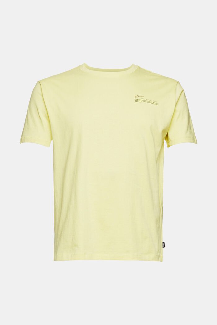Jersey T-shirt with a print, 100% organic cotton, NEW YELLOW, detail image number 6