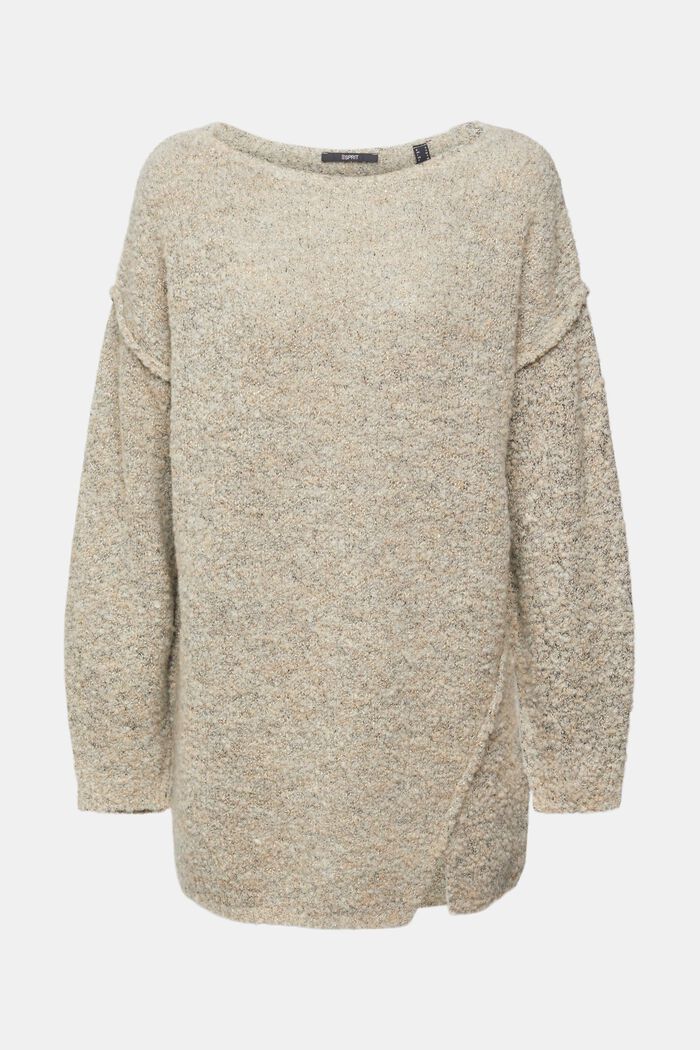 Chunky wool blend jumper, CREAM BEIGE, detail image number 2