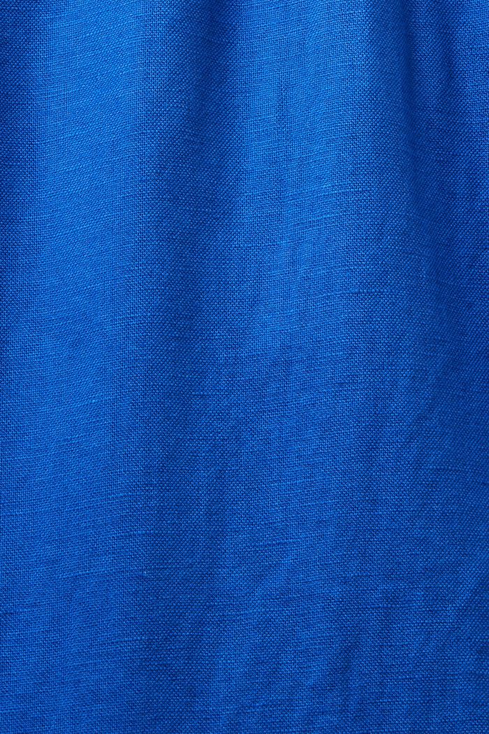 Linen-Cotton Straight Pant, BRIGHT BLUE, detail image number 6