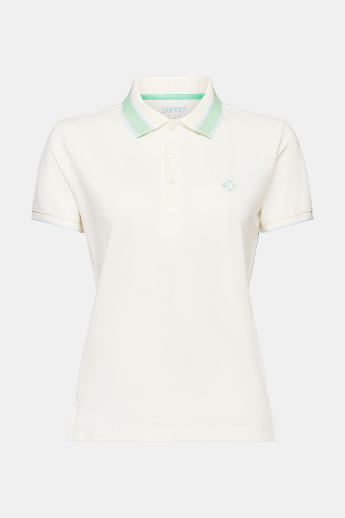 Cotton Short-Sleeve Polo Shirt, ICE, detail image number 5