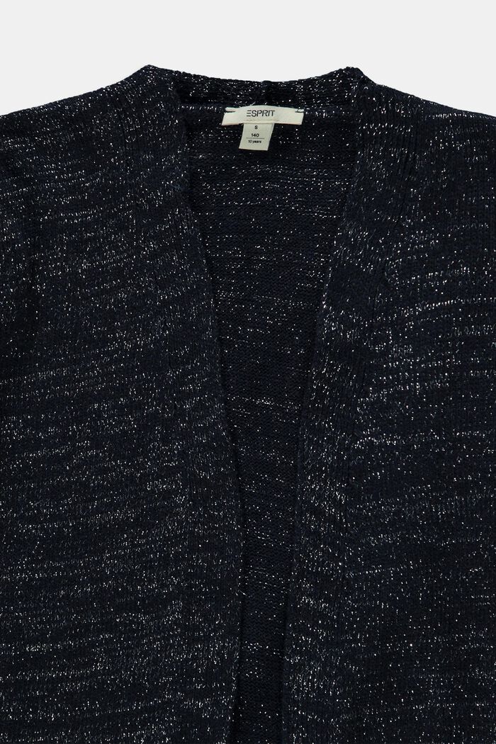 Cardigan with glitter, NAVY, detail image number 2
