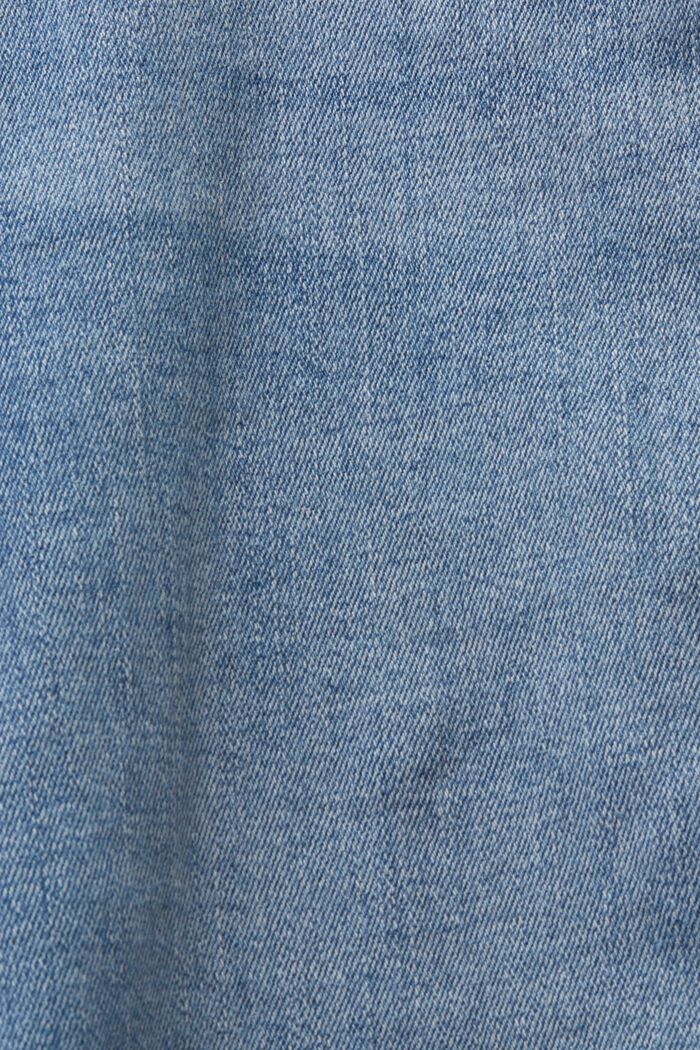 Stretch jeans in organic cotton, BLUE LIGHT WASHED, detail image number 6
