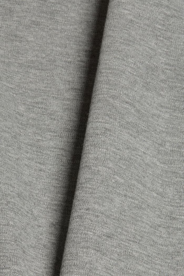 Tracksuit bottoms made of blended organic cotton, MEDIUM GREY, detail image number 4