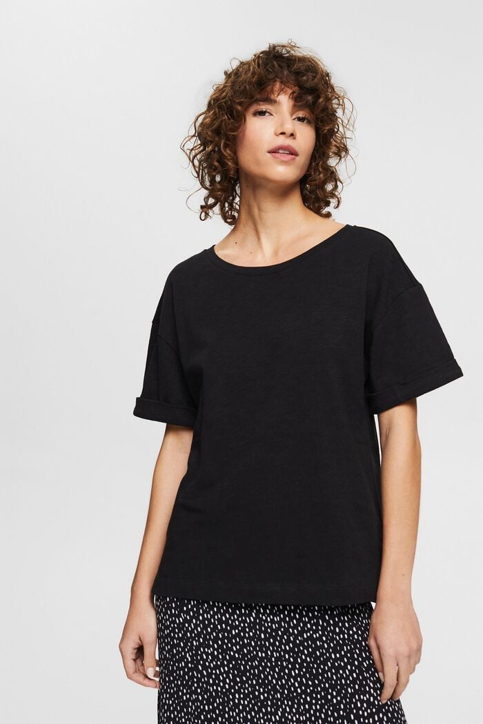 100% cotton T-shirt, BLACK, detail image number 0