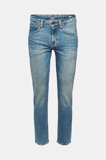 Stonewashed slim fit jeans, organic cotton