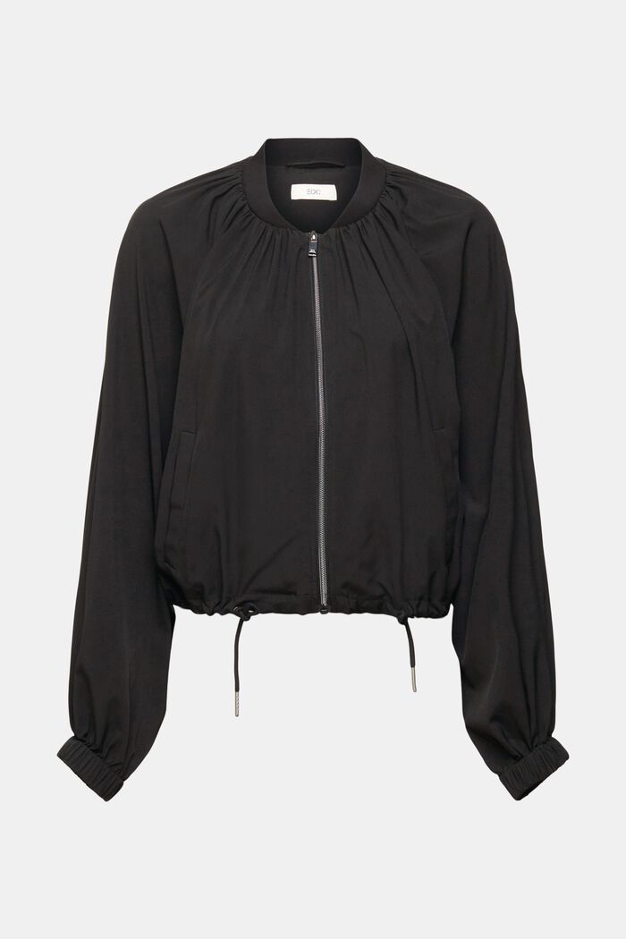 Lightweight bomber jacket, BLACK, detail image number 7