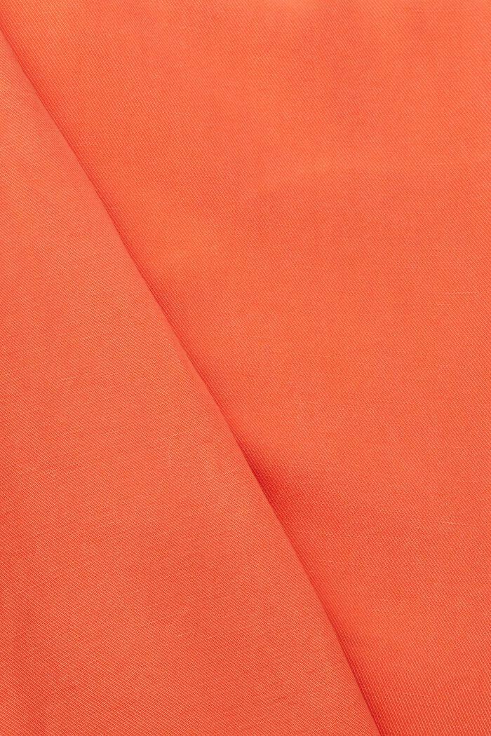 Single-breasted blazer with linen, ORANGE RED, detail image number 5