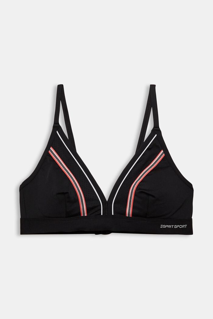 Padded sports bikini top, BLACK, detail image number 4