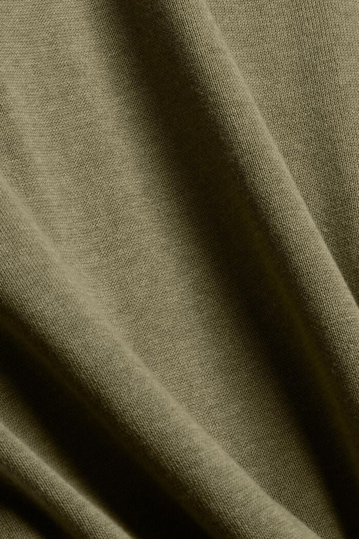 V-neck jumper made of 100% pima cotton, PALE KHAKI, detail image number 4