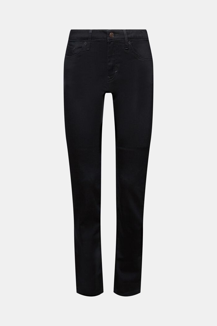 Mid-rise slim fit stretch jeans, BLACK RINSE, detail image number 7