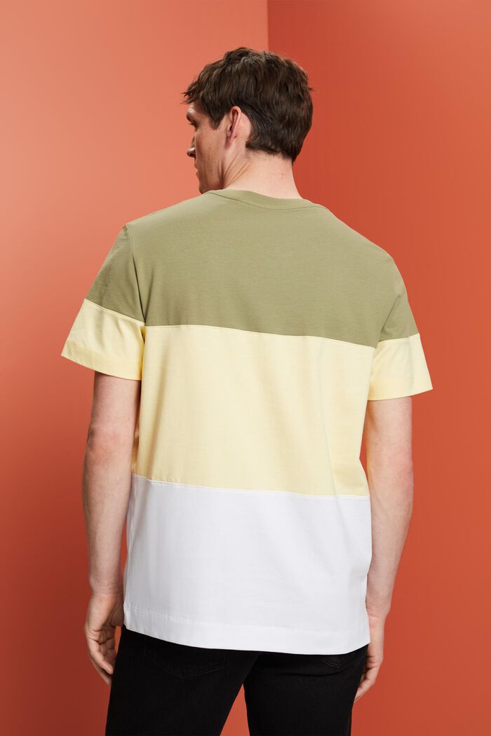 Colorblock t-shirt, 100% cotton, LIGHT KHAKI, detail image number 3