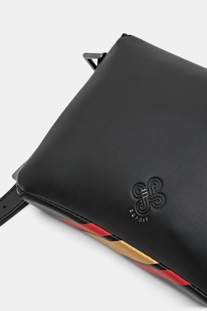 Faux leather clutch bag, BLACK, detail image number 1