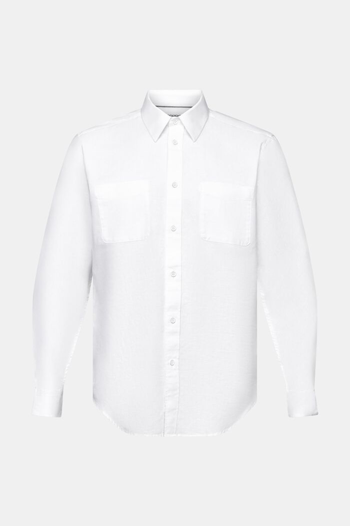 Long-Sleeve Shirt, WHITE, detail image number 6