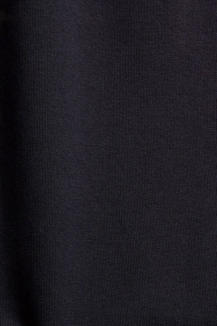 Organic cotton blend sweatshirt midi skirt, BLACK, detail image number 4