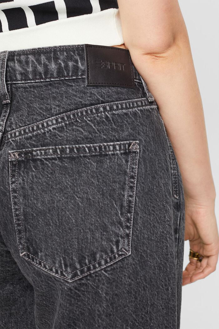 Retro Mid-Rise Straight Jeans, BLACK MEDIUM WASHED, detail image number 3