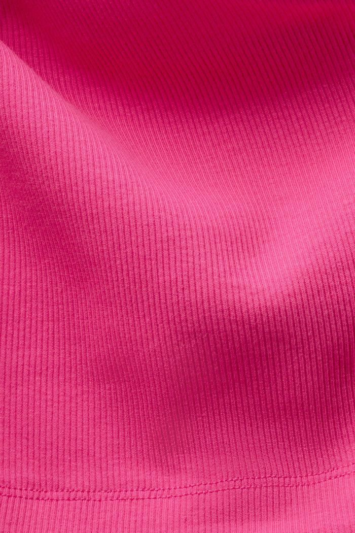 One-Shoulder Cropped Top, PINK FUCHSIA, detail image number 5