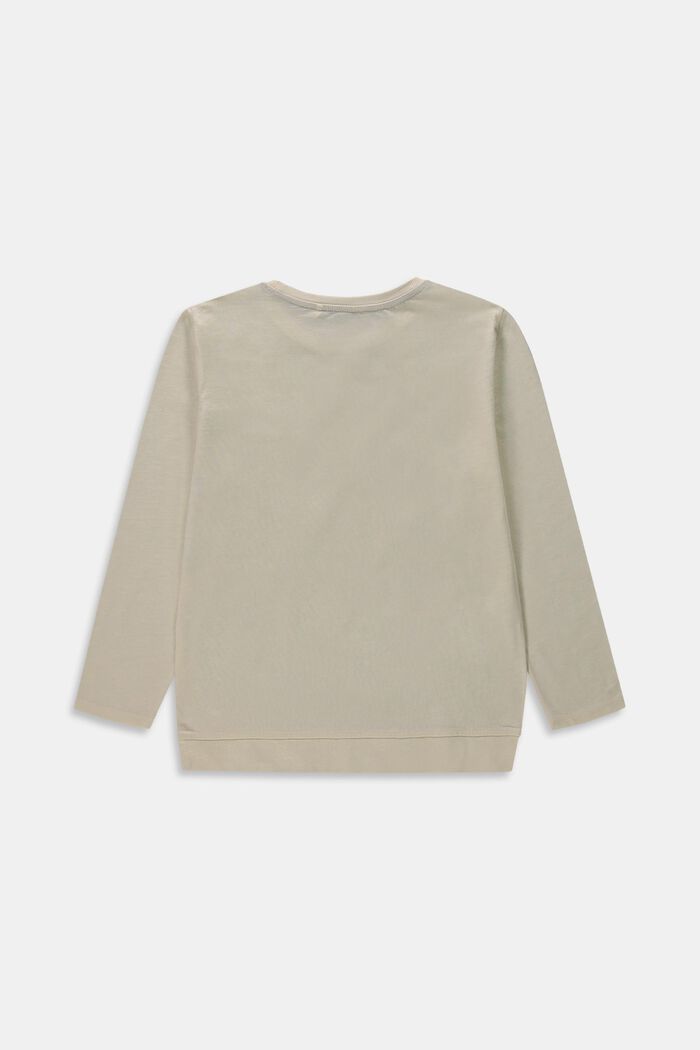 Long sleeve top with a zip pocket, CREAM BEIGE, detail image number 1