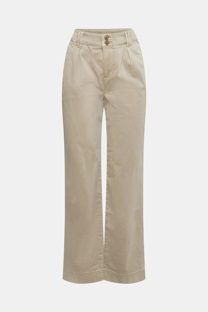 High-rise chino, TENCEL™, PALE KHAKI, overview
