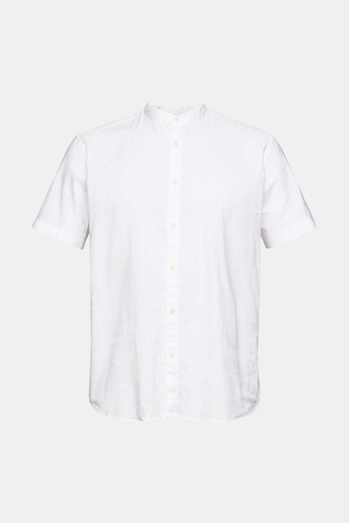 Linen blend shirt, WHITE, detail image number 7
