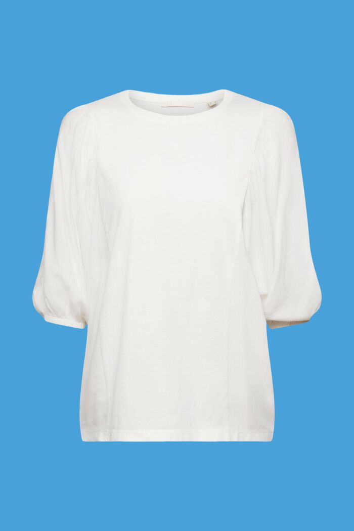 Puff sleeve top, OFF WHITE, detail image number 5