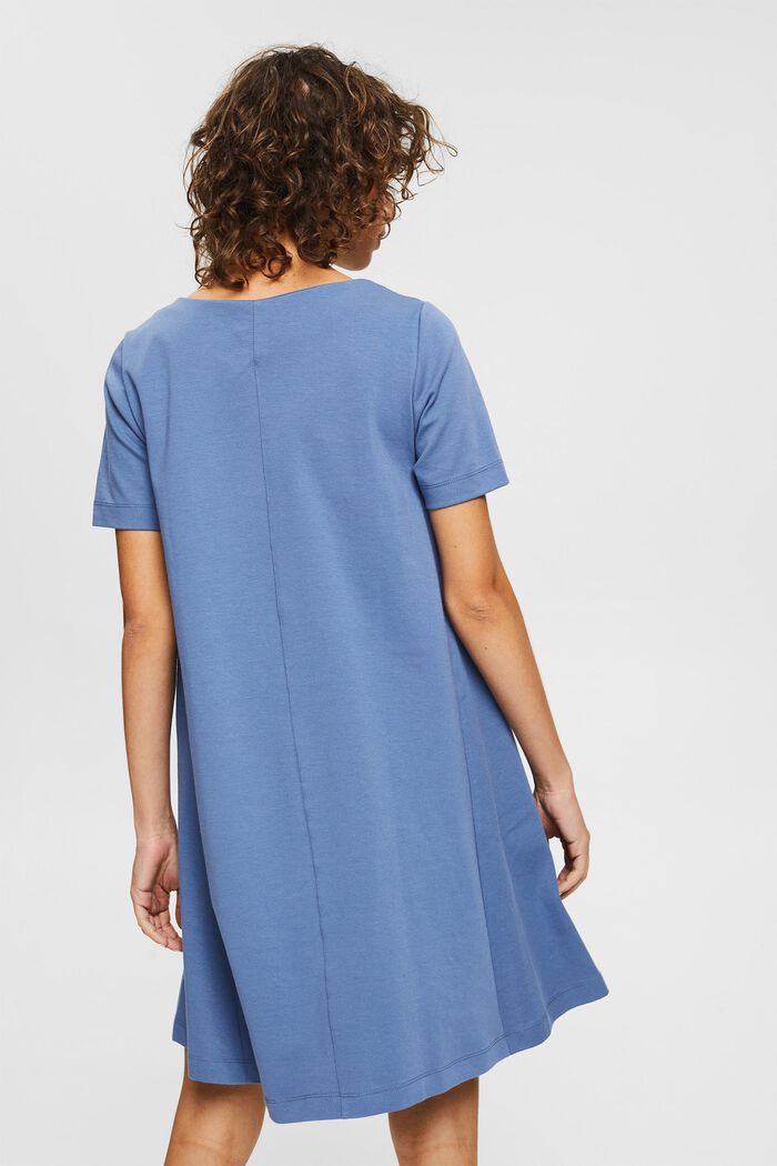 Flared T-shirt dress, organic cotton blend, BLUE LAVENDER, detail image number 2