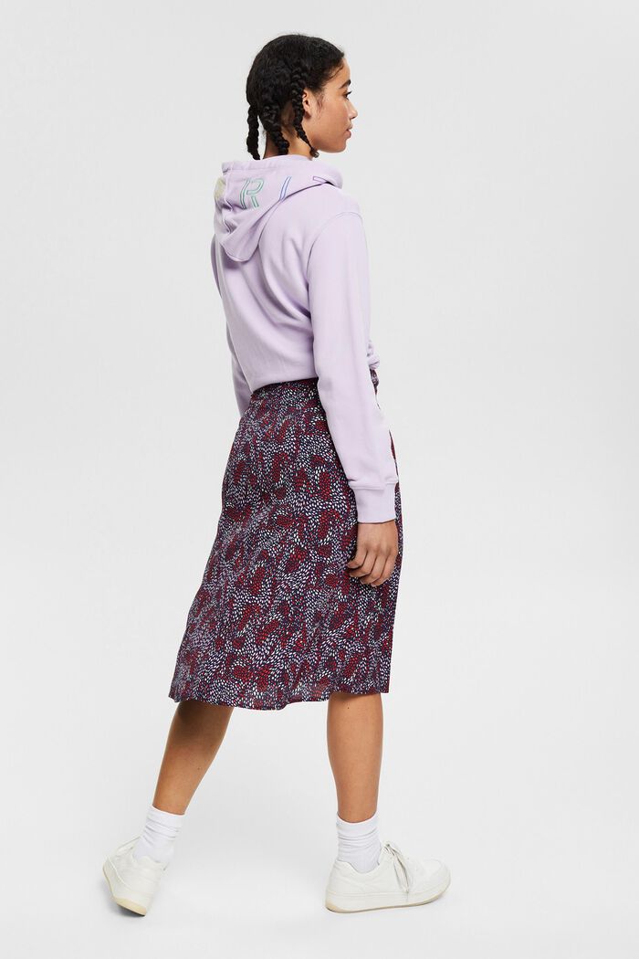 Printed skirt, LENZING™ ECOVERO™, NAVY, detail image number 3