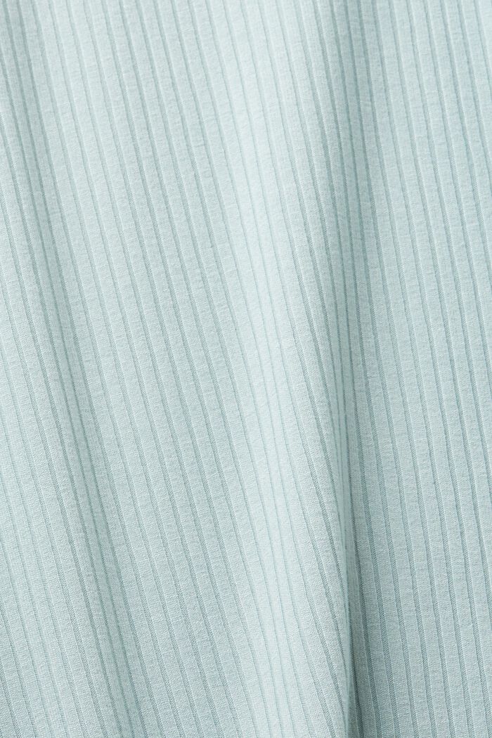 Ribbed long-sleeved top with lace details, LIGHT AQUA GREEN, detail image number 5