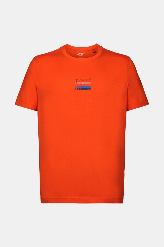 Jersey T-shirt with print, 100% cotton, BRIGHT ORANGE, detail image number 6