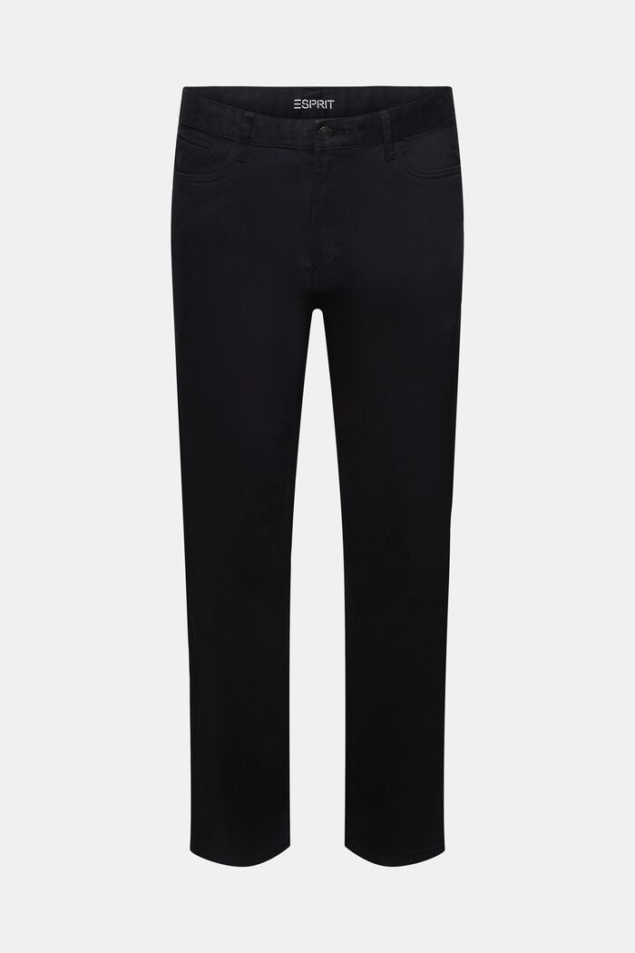Classic Straight Pants, BLACK, detail image number 7
