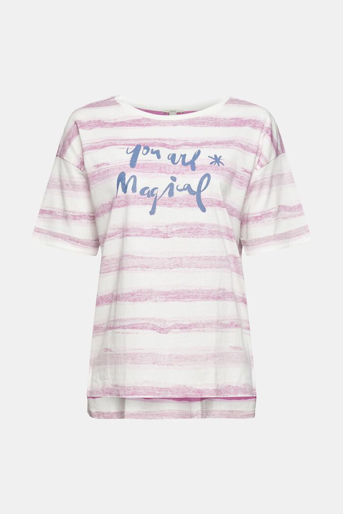 Striped T-shirt with a print, organic cotton