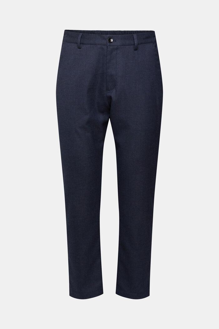 Textured suit trousers, DARK BLUE, detail image number 8