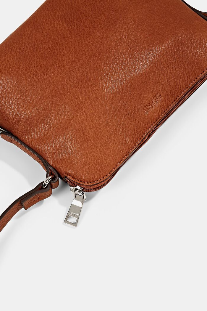 Faux Leather Shoulder Bag, RUST BROWN, detail image number 2