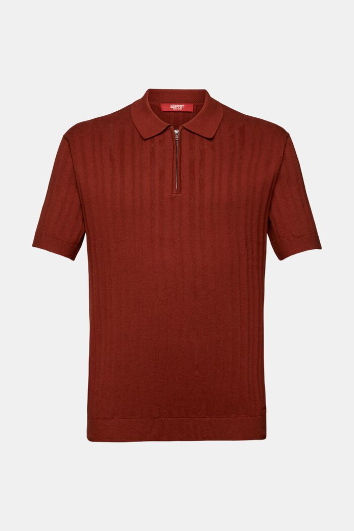 Slim Fit Polo Shirt, RUST BROWN, detail image number 5