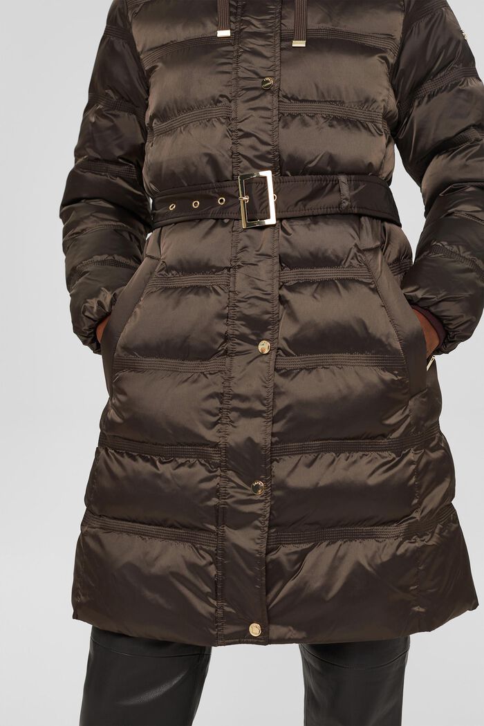 Recycled: quilted coat with 3M™ Thinsulate™, DARK BROWN, detail image number 0